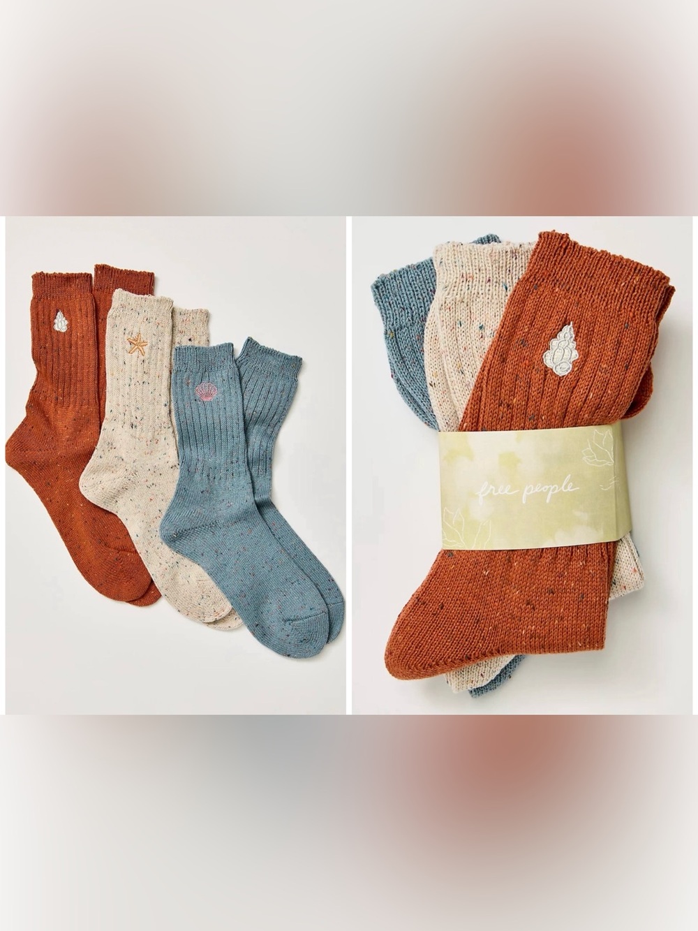 NWT Free People Halcyon Heritage Sock Pack - one size